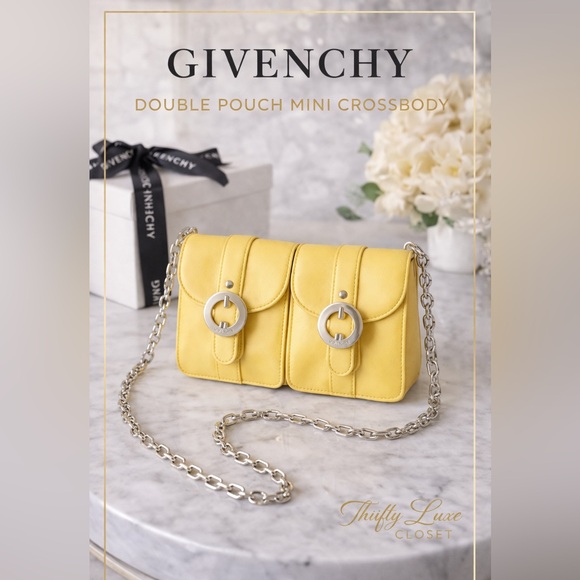 Givenchy Handbags - Authentic Givenchy Yellow Leather Crossbody 2014 Timeless Designer Piece-Rare
